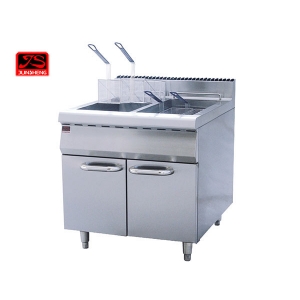 2-Tank Fryer（4-Basket）With Cabinet