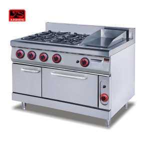 Gas Range 4-Burner&Griddle&Oven